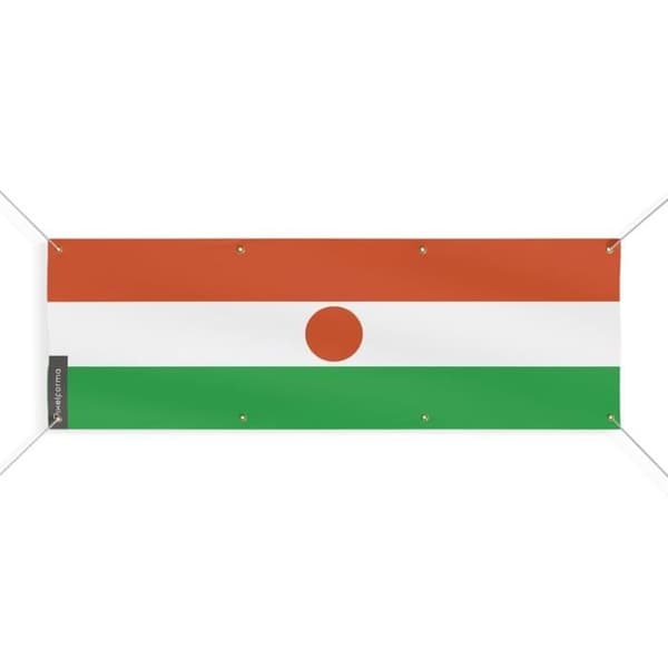 Niger-lippubanneri 8 silmukkaa 60x180 cm