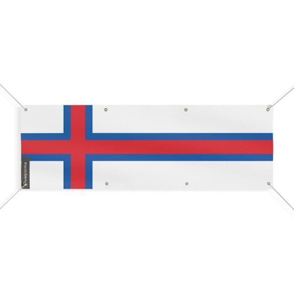 Färsaarten lippulippu 8 silmukkaa 80x240 cm