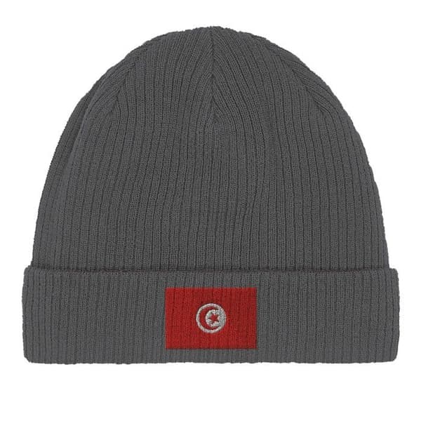 Bonnet Flag Tunisien en Gris Grå