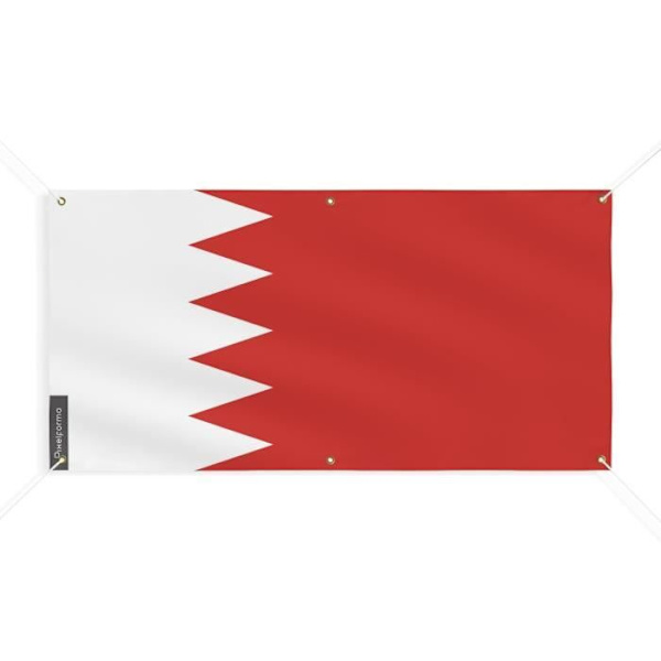 Bahrainin lippu 6 silmukkaa 110x220cm polyesteriä