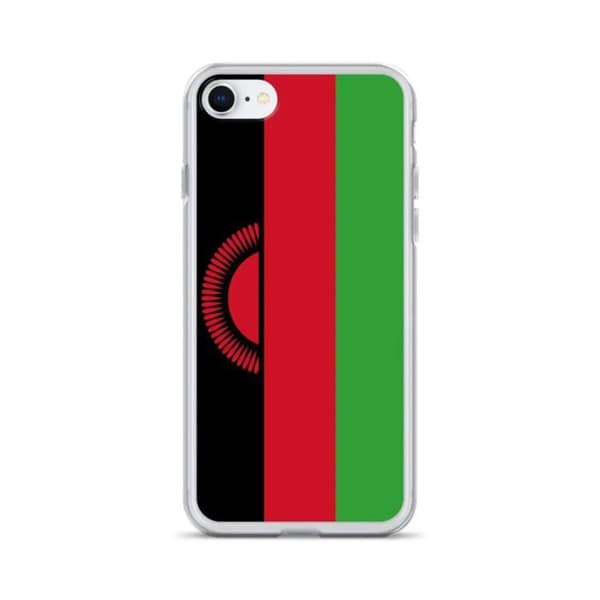 iPhone cover - PIXELFORMA - iPhone 8 - Malawis flag - Blødt silikone - Fuld beskyttelse Malawis flagga