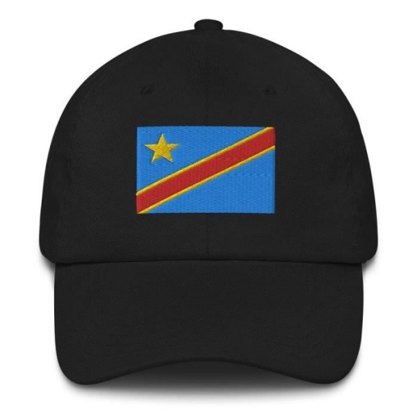 Demokratiska republiken Kongo Flagga Keps Svart