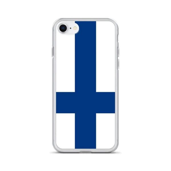 Coque - PIXELFORMA - iPhone 8 - Finlands flag - Fuldt beskyttelse - Fleksibel Finlands flagga