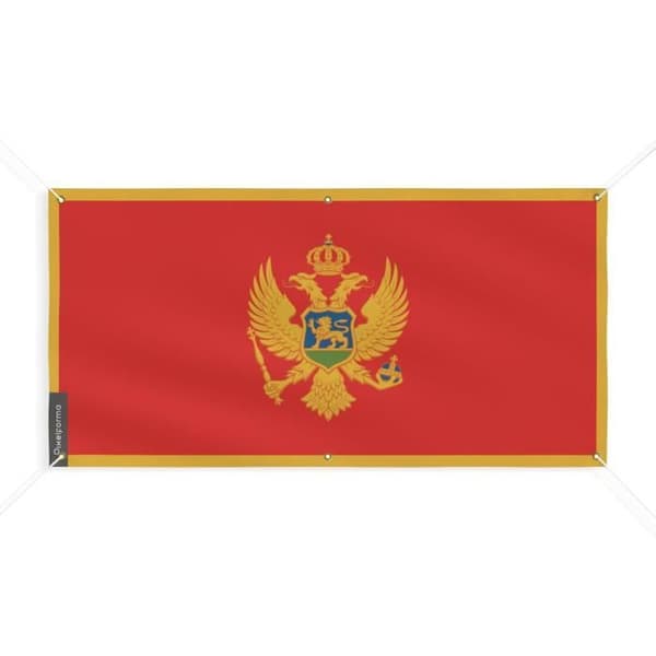 Montenegron lippu 6 silmukkaa 130x260cm polyesteriä