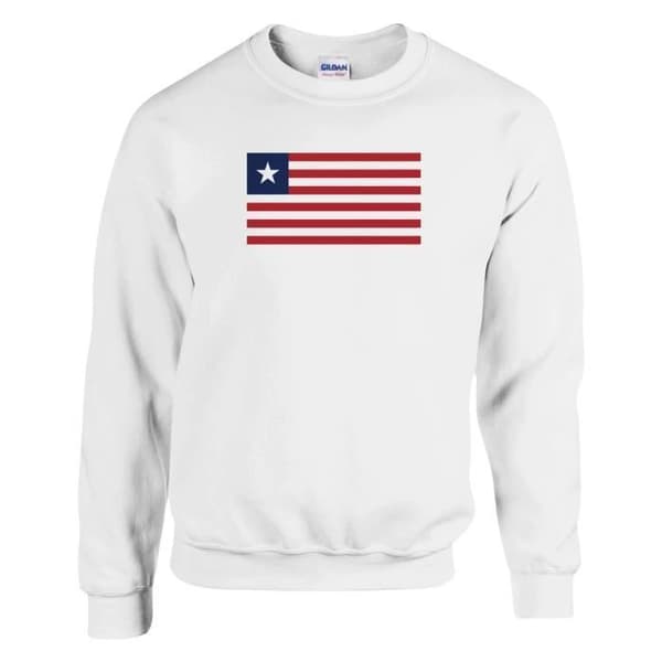 Sweatshirt - PIXELFORMA - Liberia Flag - Lange ærmer - Bomuld-polyester - Hvid Vit S