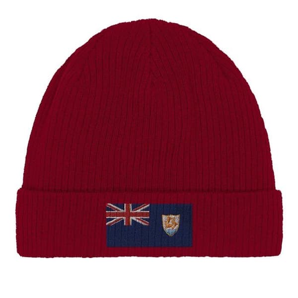 Bonnet Drapeau Anguilla i Rød Röd