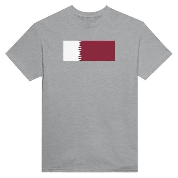 Qatar Flag T-shirt i grå farve Grå M