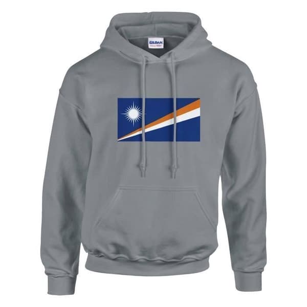 Hættetrøje - PIXELFORMA - Marshalløernes flag - Grå - Bomuld/Polyester - Bæredygtig Grå XXL