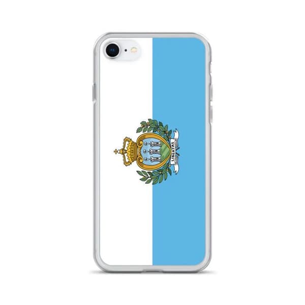 Coque Telefon Drapeau Saint-Marin - iPhone SE 2020 Flerfärgad