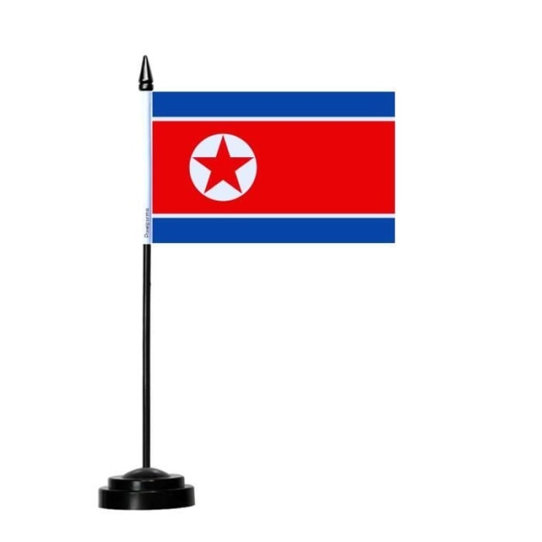 Nordkoreas bordflag 14x21cm