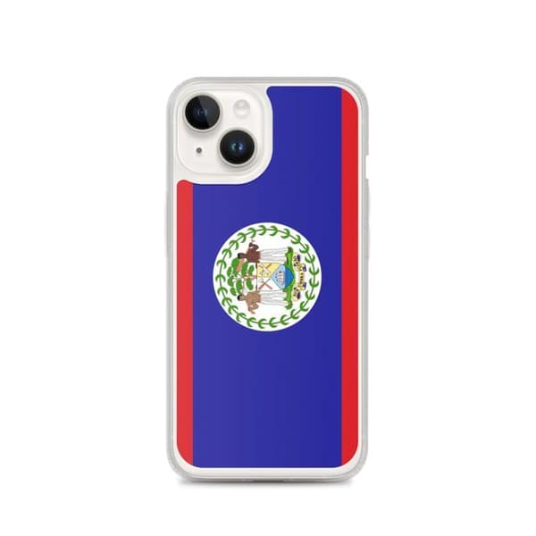 iPhone Cover - PIXELFORMA - iPhone 14 - Belize Flag - Fuld beskyttelse - Blødt silicone Belizes flagga