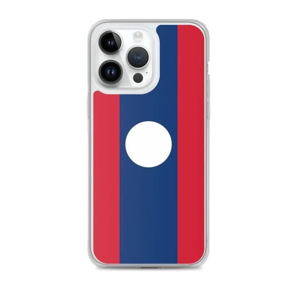 iPhone Cover - Laos Flag - iPhone 14 Pro Max - Blød - Flere farver - Vertikal Flerfärgad