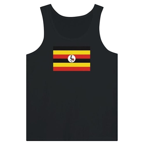 Uganda Flag Tank Top i Svart Svart XXL