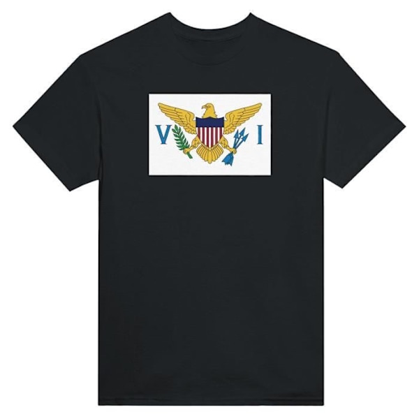 United States Virgin Islands Flag T-shirt i sort farve Svart XXXXL