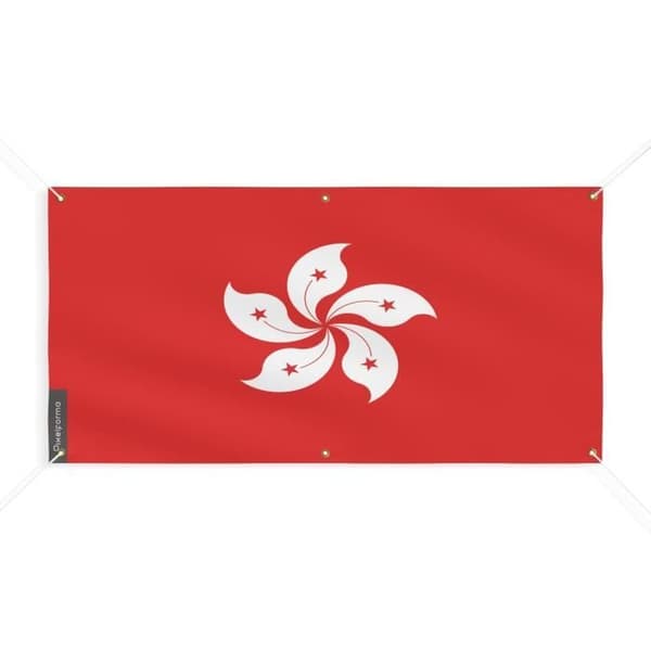 Hongkongin lippu 6 silmukkaa 130x260cm polyesteriä