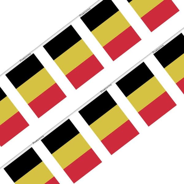 Belgian lippu - 100 kpl - 14 x 21 cm - polyester - ulkokäyttöön Flerfärgad
