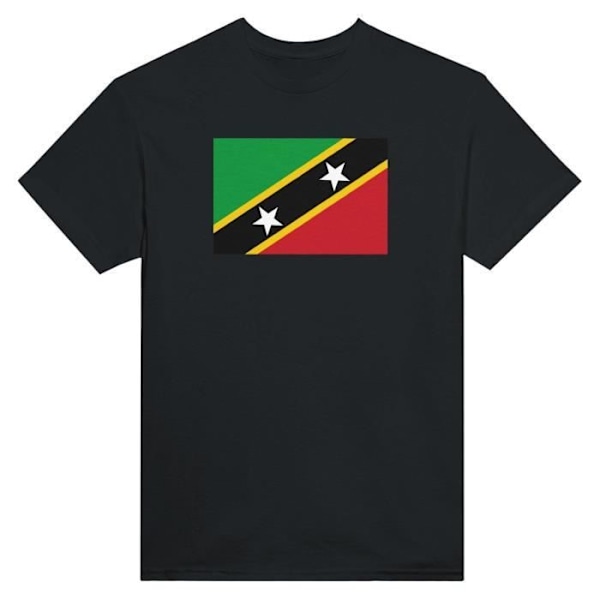 Saint Kitts and Nevis Flag T-paita mustana Svart M