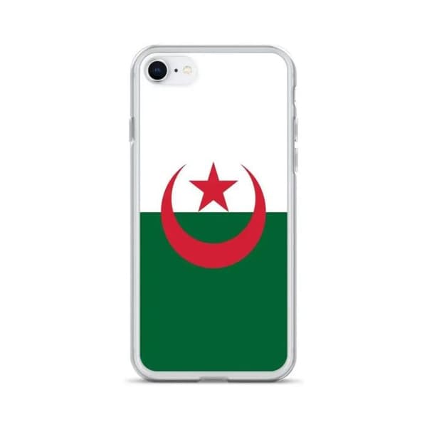 iPhone-cover - PIXELFORMA - iPhone 7 - Algeriets flag - Blødt silicone - Let design Grön, vit, röd