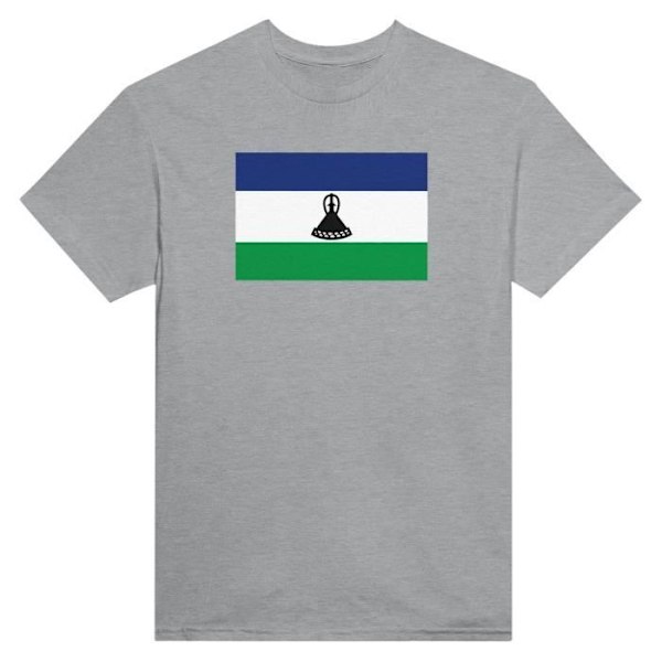 Lesotho Flag T-paita harmaalla värillä Grå jag