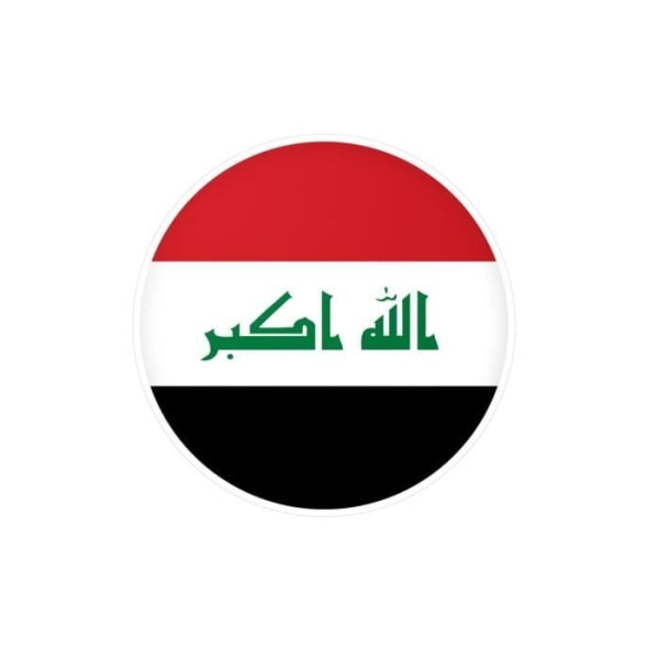 Runt klistermärke Iraks flagga Runt klistermärke 8 cm i 1000 bitar