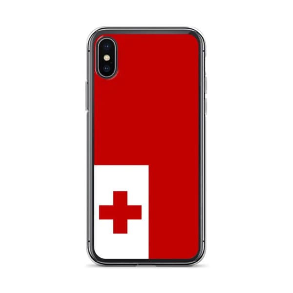 iPhone-cover - PIXELFORMA - iPhone XS - Tonga-flag - Blødt silicone - Let design Tongas flagga