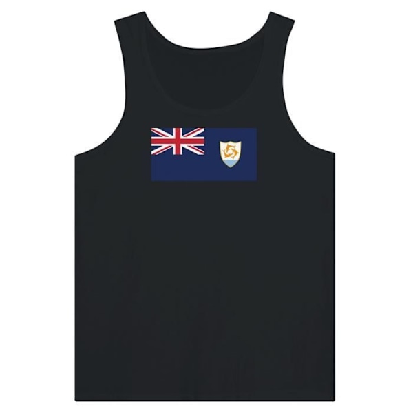 Anguilla Flag Tank Top i Svart Svart XL