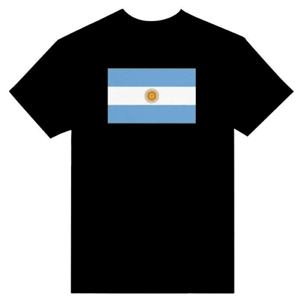 Argentina Flag T-shirt i svart färg Svart M