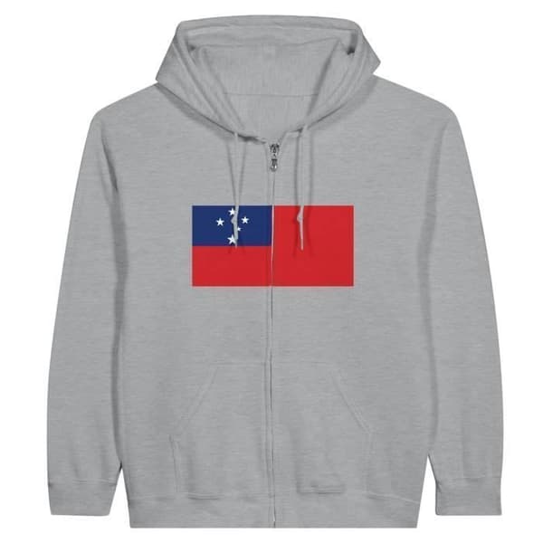 Huppari - PIXELFORMA - Samoa-lippu - Harmaa - Pitkät hihat - Yhdisteellinen Grå XXL