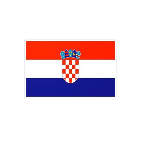 Kroatiens flagga 5,0x7,0cm i 1000 bitar