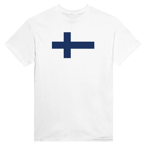 Finland Flag T-shirt i hvid farve Vit XXXXXL