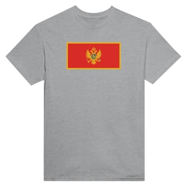 Montenegro Flag T-shirt i grå farve Grå XXXXL