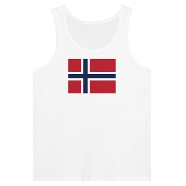 Svalbard och Jan Mayen Flag Tank Top i Vit Vit jag