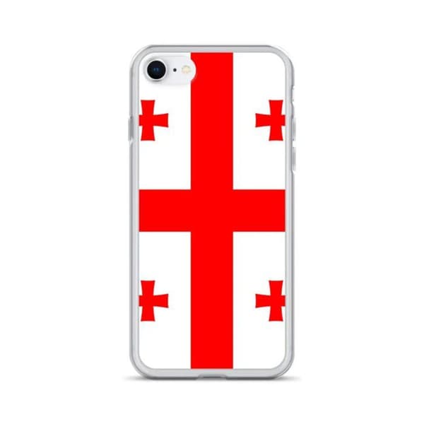 iPhone Cover - PIXELFORMA - iPhone 6 - Georgiens flag - Blød silikone - Optimal beskyttelse Röd