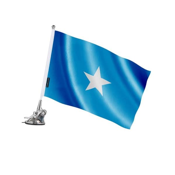 Flag - Somalia - 27 x 35 cm - Suction Cup Pole - Polyester - Double-sided Print Flerfärgad