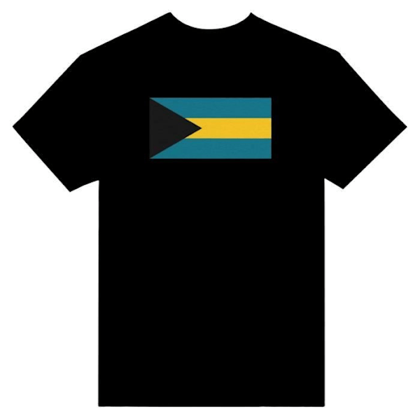 Bahamas Flag T-shirt i sort farve Svart XL