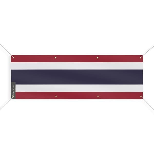Lippubanneri - PIXELFORMA - Thaimaa - 8 silmukkaa - 170x510 cm - Kestävä polyesteri