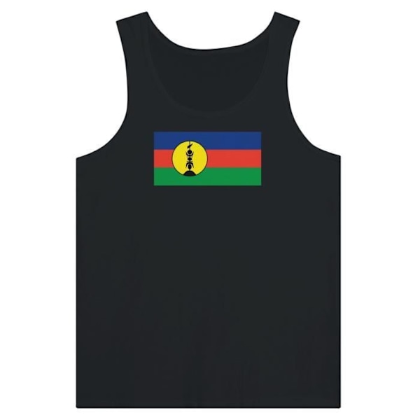 New Caledonia Flags Tank Top i sort Svart XL