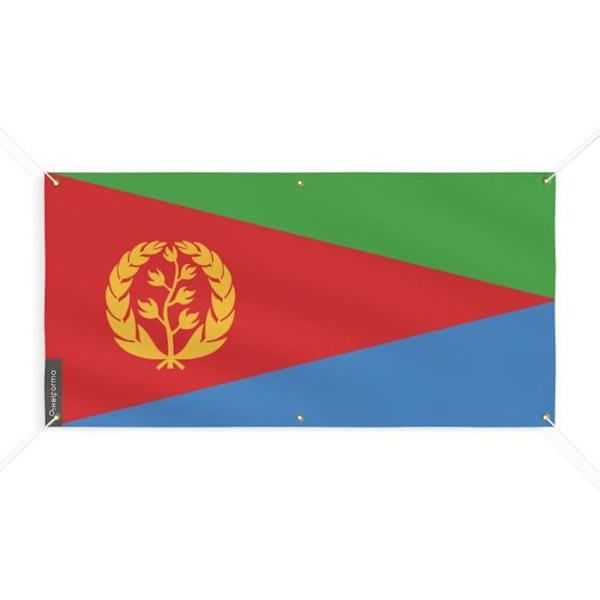 Eritrea Flag Banner 6 Øjer 50x100cm i Polyester