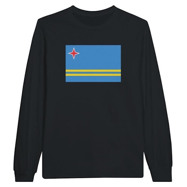 Aruba Flag pitkähihainen musta T-paita Svart XXXL