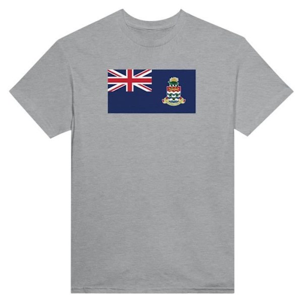 Cayman Islands Flag T-shirt i grå farve Grå M