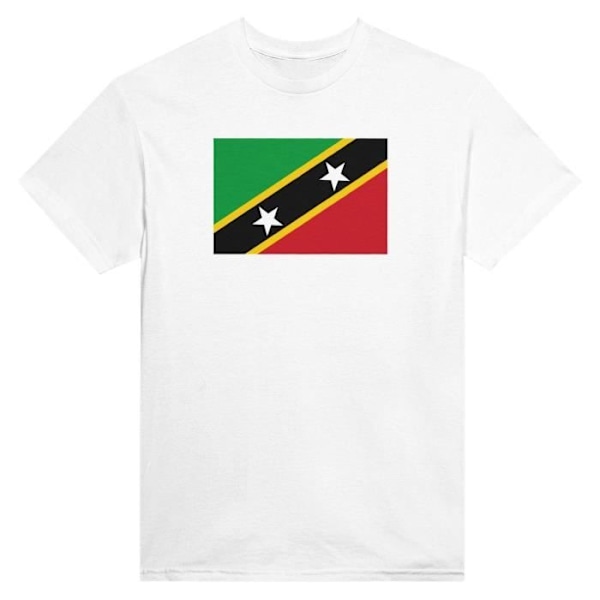 Saint Kitts og Nevis Flag T-shirt i hvid farve Vit XXL