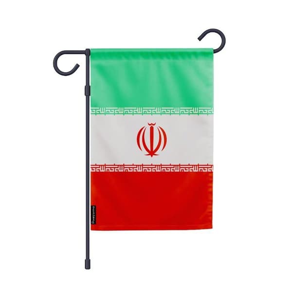 Drapeau - Iran - 32 x 47,5 cm - Polyester - Tryk på for-/bagside - Multifarvet Flerfärgad