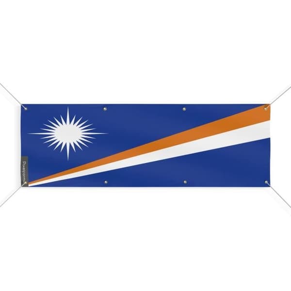 Marshalløernes Flagbanner 8 Øjer 150x450 cm