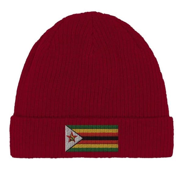 Bonnet Drapeau Zimbabwe i Rød Röd
