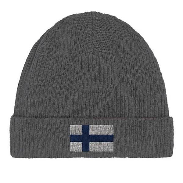 Bonnet Flagga Finland i Grå Grå