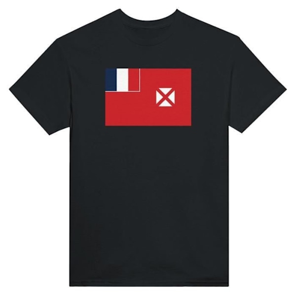 Wallis og Futuna Flag T-shirt i sort farve Svart jag