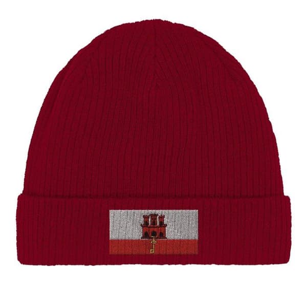 Bonnet Flag Gibraltar i Rød Röd