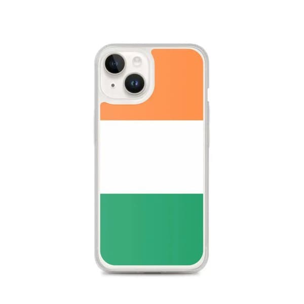 iPhone Cover - Ikke specificeret - iPhone 14 - Irlands flag - Blødt silicone - Let design Grön, Vit, Orange