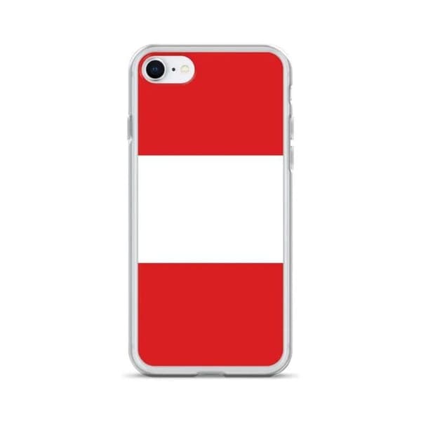 iPhone-cover - Perus flag - iPhone 7 - Blødt silikone - Stødabsorberende beskyttelse - Let og tynd Röd