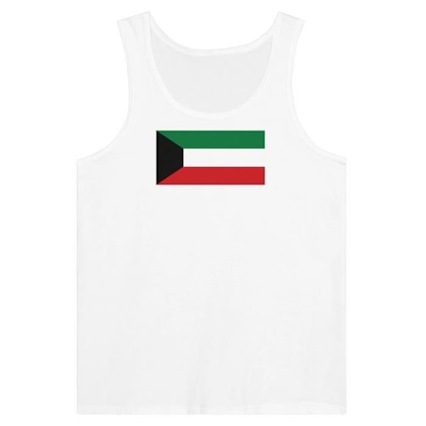 Valkoinen Kuwait Flag -tankkitoppi Vit jag